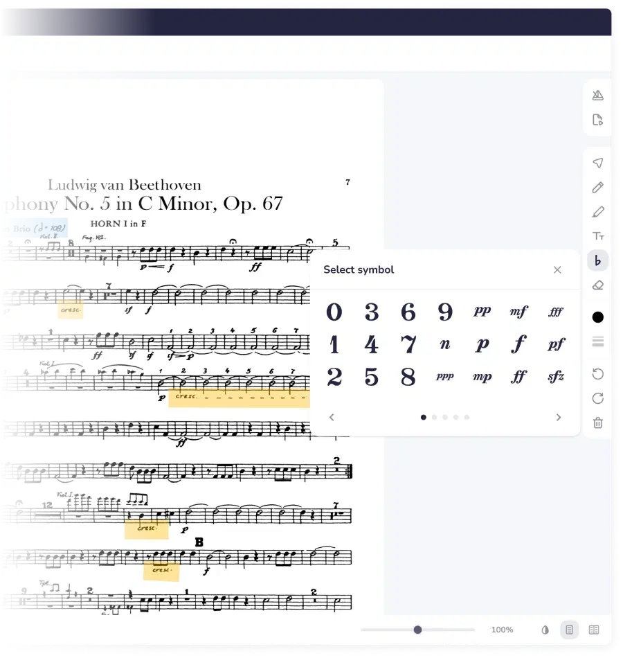 Musicians collaborating with synchronized annotations